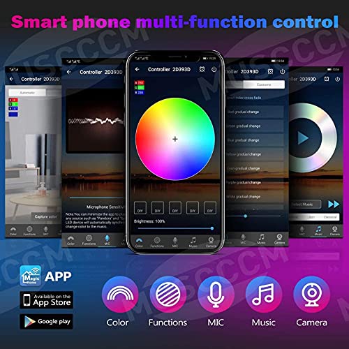 MIHEAL 5050 WiFi Smart LED Strip Light, 65.6Ft, Black PCB, Non-Waterproof | App control, works with Android & iOS, IFTTT support, Black PCB 5050 LEDs, for home TV bedroom kitchen gaming room decor - size: 65.6ft