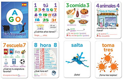 AGO en Español 1 Spanish Learning and Conversation Card Game for Beginners - style: AGO En Espanol level 1