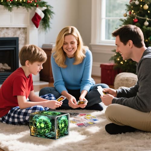 Trading Card Storage Box, Holds 100+ for MTG Cards, PU Leather with Magnetic Closure, Magical Alchemy Skull with Potion Durable Deck Box for Magic the Gathering, Trading Card Games - color: Magical Alchemy Skull with Potion