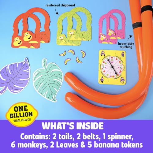 MCMILLER ENTERTAINMENT It’s Bananas – The Hilarious Monkey Tail Party Game for Adults & Families | Funny Indoor & Outdoor Game for Bachelorette Parties, Summer Parties, BBQs, Birthdays & Game Nights