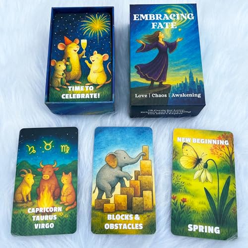 DPEHAKMK Embracing Fate Oracle Deck, Oracle Cards for Beginners, 78 Cards Deck for Love, Healing, Life Path, Spiritual Guidance, Modern Relationship Themes, Intuition, and Soul Messages