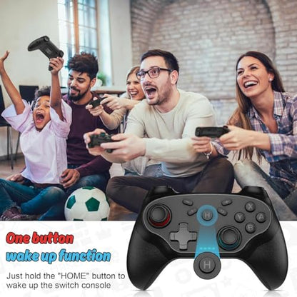 Nonbliep 2 Pack Wireless Controller for Nintendo Switch 2/1 Lite/OLED and PC, with Bluetooth, Turbo, Gyro Axis, Dual Vibration, and Screenshot, Compatible with Steam and Switch 2/1 - color: Matte Black