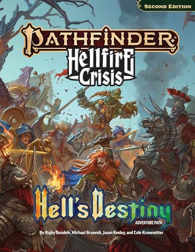 Pathfinder Adventure Path Hell's Destiny Hardcover, Levels 10-20 Campaign | 4 Players Ages 16+, Second Edition, 256 Pages, Cheliax vs Andoran War, Corentyn Gazetteer, New Items Monsters
