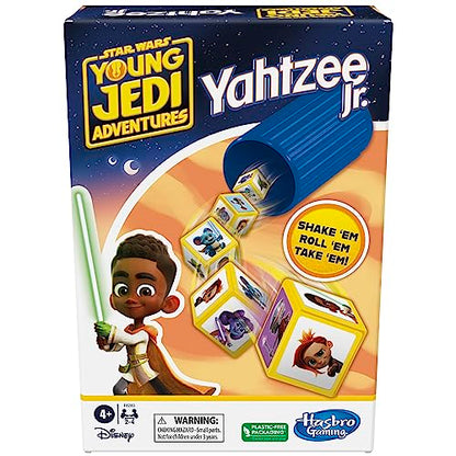 Hasbro Gaming Yahtzee Jr. Star War: Young Jedi Adventures Edition Board Game for Kids | Ages 4+ | 2-4 Players | Counting and Matching Games for Preschoolers