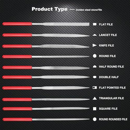 10pcs Mini Diamond Needle Files,Packed in Synthetic Leather Case,for high Precision Sanding Work on Wood,Plastic,Metal and Jewelry Carving - color: Red