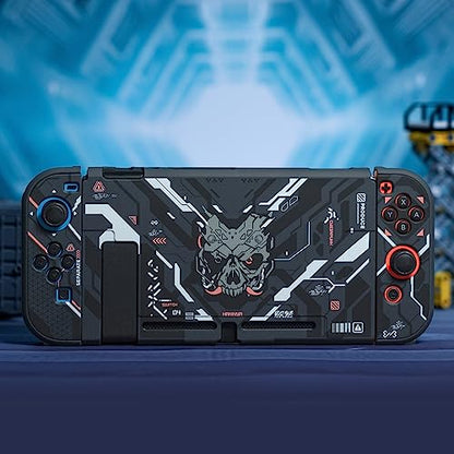 GeekShare Halloween Protective Case Slim Cover Case Compatible with Nintendo Switch and Joy-Con - Shock-Absorption and Anti-Scratch - Skull