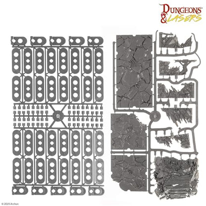 Dungeons & Lasers Archon Studio의 Deep Mines 56피스 DND 지형 세트 | 5E D&D 및 테이블 탑 RPG 게임과 호환, 도색되지 않음, 조립 필요, 만 14세 이상
