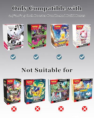 Premium Booster Bundle Acrylic Case Magnetic Lid Clear Display Case Compatible with Scarlet & Violet—Prismatic Evolutions/Journey Together/Destined Rivals Booster Bundle Packs (Box Not Included)