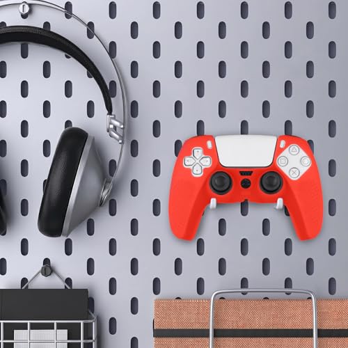 Baval Silicone Cover for Playstation 5 PS5 DualSense Wireless Controller | Scratch-resistant, Easy install, Silicone Construction, Portable Carrying Silicone Cover, Red Silicone Cover - color: Red Silicone Cover