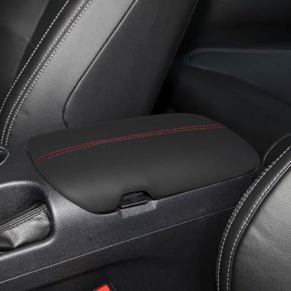 ramuel Center Console Armrest Cover for Ford Mustang 2015-2025 | Anti-Scratch ，Non-Slip ，PU Leather ，Easy Install - size: for Mustang