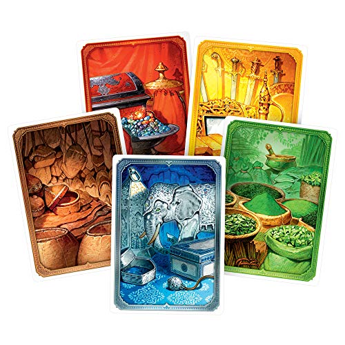 Jaipur Board Game - 2-Player Trading Card Strategy for Adults & Families, Fast-Paced Merchant Duel, Adult Board Games, Fun for Adults, 2 Players, Ages 10+, 30 Minute Playtime | For quick duels, trade goods for top rupees, Fast-paced timing in a 2-player f