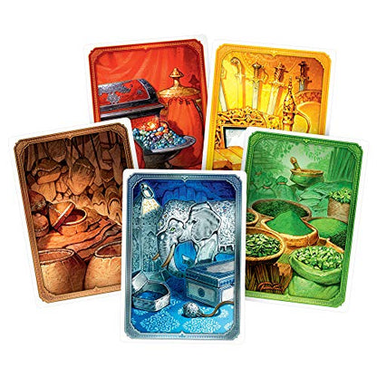 Jaipur Board Game - 2-Player Trading Card Strategy for Adults & Families, Fast-Paced Merchant Duel, Adult Board Games, Fun for Adults, 2 Players, Ages 10+, 30 Minute Playtime | For quick duels, trade goods for top rupees, Fast-paced timing in a 2-player f