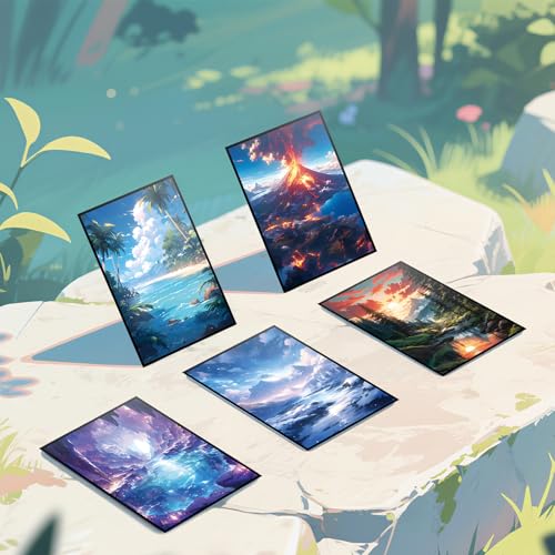 MTG Card Sleeves - Tundra(White Blue) - Fantasy Dual Lands Series - Ultra Clear Front & Matte Finish Back, 100 Count Standard Size TCG Art Sleeves for Magic The Gathering - color: Tundra(white Blue)