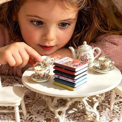500pcs Mini Books Miniatures Dollhouse Books for Anxiety Bookshelf Library | Tiny Plastic Books for Dollhouse Decor Accessories DIY Crafting Bookshelf Fillers - style: 500pcs Mini Books