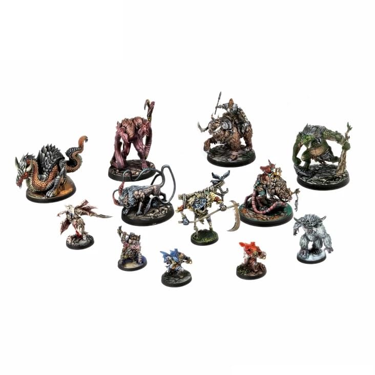 Dungeons & Lasers: Horrors of Deuslair - 15 Miniatures with Scenic Bases - DND Figurine Set for Tabletop RPG Games 5E Compatible - Unpainted and Unassembled - Ages 14+