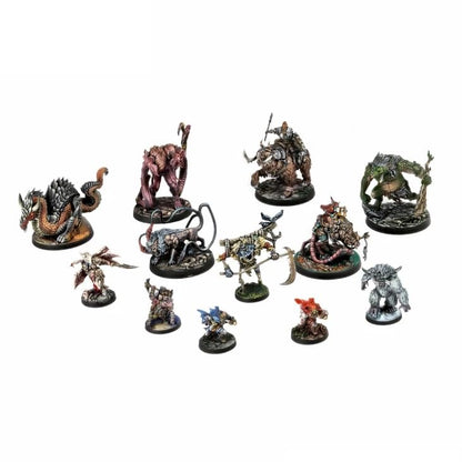 Dungeons & Lasers: Horrors of Deuslair - 15 Miniatures with Scenic Bases - DND Figurine Set for Tabletop RPG Games 5E Compatible - Unpainted and Unassembled - Ages 14+