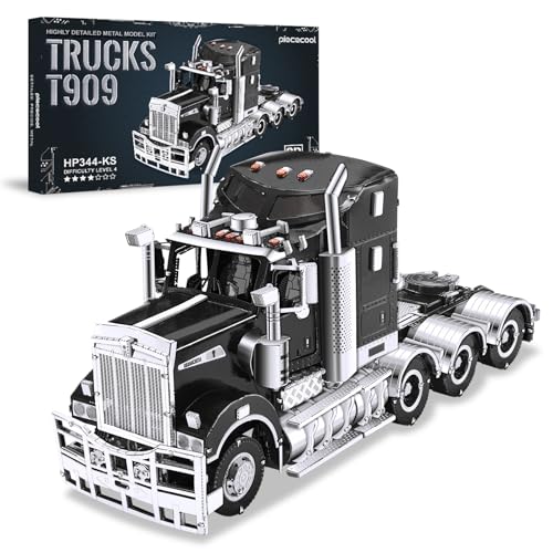 Piececool 3D Puzzles for Adults Metal Car Model Kits - H909 Heavy Truck Head Tractor Metal Model Building Kit, Home Decoration Challenging 3D Puzzles DIY Assembling Crafts Great Gifts - style: H909 Heavy Truck