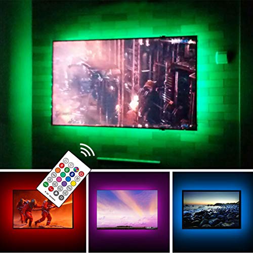 LED Strip Lights for 85-95 inches TV-USB Powered TV Backlight Lights Kit with RF Remote Cover All 4/4 Sides Behind TV Lights Movies Game Decor Mood Lighting - size: For 85-95 inch TV
