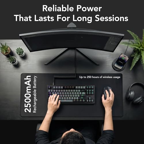 TECWARE Phantom+ Elite 87 Key RGB Mechanical Gaming Keyboard | 3 Mode Wireless Bluetooth 5.0 2.4GHz & USB C Wired | Hot Swappable 5 Pin | Double Shot PBT Keycaps | Wraith Red Switch - Black - color: Red Switch, size: Phantom+ Elite 87 | Black