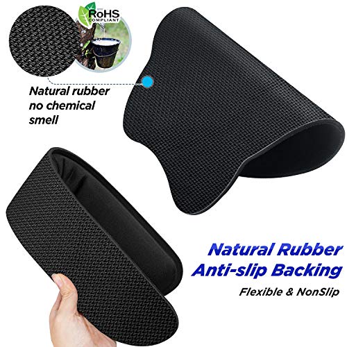 Gimars Upgrade Enlarge Superfine Fibre Soft Smooth Gel Ergonomic Mouse Pad Wrist Support and Keyboard Wrist Rest for Computer, Laptop, Mac, Gaming and Office, Durable, Comfortable and Pain Relief - color: Black