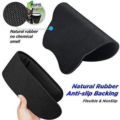 Gimars Upgrade Enlarge Superfine Fibre Soft Smooth Gel Ergonomic Mouse Pad Wrist Support and Keyboard Wrist Rest for Computer, Laptop, Mac, Gaming and Office, Durable, Comfortable and Pain Relief - color: Black