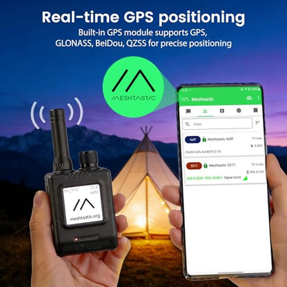 Meshtastic Device with GPS and nRF52840: ThinkNode M1 LoRa Meshtastic Transceiver with 1.54" EPD Screen and Protective Case, SX1262 Wireless Module, 1200mAh Rechargeable Battery (915MHz)