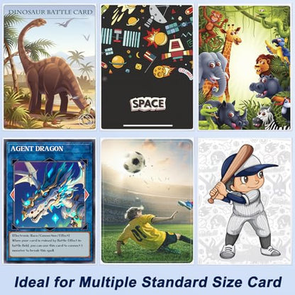 100 Counts Clear Penny Card Sleeves for Trading Cards, Plastic Soft Card Sleeves Card Protectors Fit for MTG Baseball Card, Sports Cards, Game Card Standard Cards - size: 100 PCS