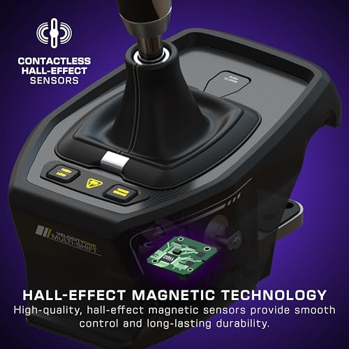 Turtle Beach VelocityOne Multi-Shift Sim Racing Shifter, Handbrake Xbox, PC | Xbox Series X|S, Xbox One, Windows PC, 7-Gear + R H-Gate & Sequential Shifter, Handbrake, Hall-Effect Magnetic Sensors, Black - style: Universal Shifter & Handbrake