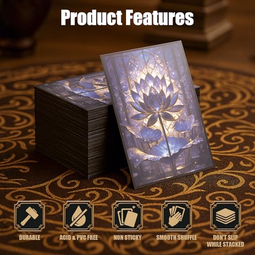 MTG Card Sleeves - Stained Glass Lotus - Ultra Clear Front & Matte Finish Back, 100 Count Standard Size Matte Art Sleeve for Magic The Gathering - color: Stained Glass Lotus