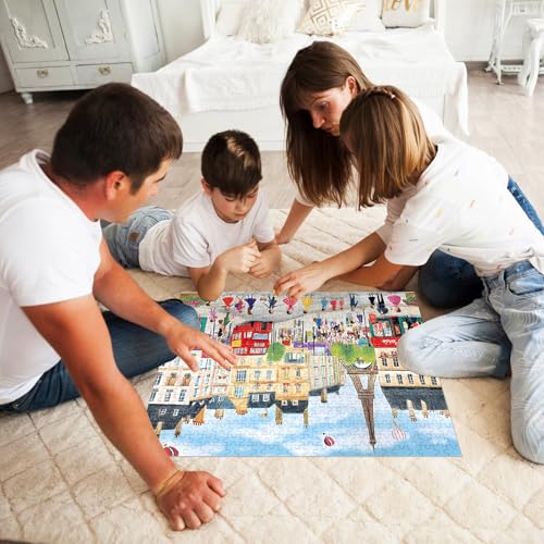 500 Piece Puzzles for Adults Paris Puzzles Jigsaw Puzzles 500 Pieces Tower Adult Puzzle Family Challenging Game Gift for Friends 20.5x15IN - style: Street