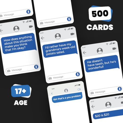 Viral Studios Left on Read - Hilarious Text Message Party Game for Adults | 500 Cards, Fast-Paced Group Fun for Game Nights, Parties, and College Hangouts | Card Set for Friends and Social Gatherings