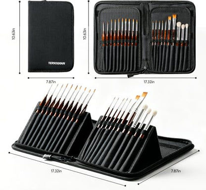 Miniature Paint Brushes Dry Brushes, 20 PCS Model Paint Brushes | Grainer Brushes For Acrylic Oil Watercolor, Detail Paint Brush Dry Brush for Model, Miniature Painting