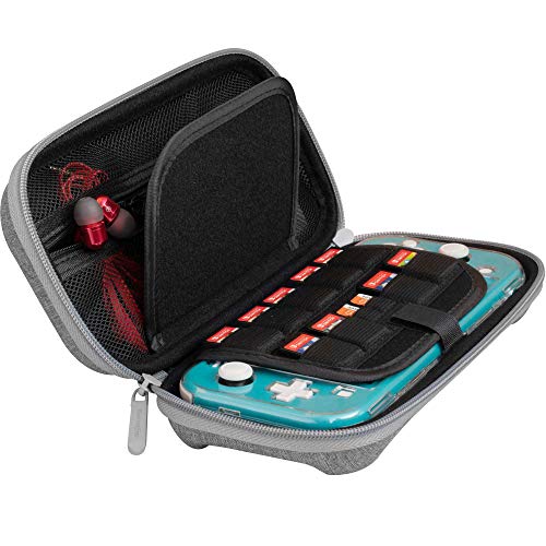 ButterFox Slim Carrying Case for Nintendo Switch Lite with 19 Game and 2 Micro SD Card Holders, Storage for Switch Lite Accessories (Grey)