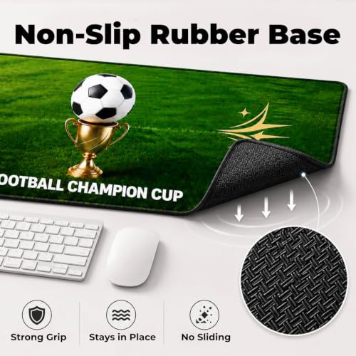 XL Mouse Pad Desk Keyboard Mat 31.5”x11.8”, 3mm Thick Non-Slip Smooth | Non-Slip Rubber Base 3mm Thick Large XL Extended Full Desk Long Computer Desktop Keyboard Gaming Desk Mat Mouse Pad Mousepad - color: green