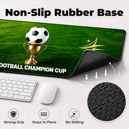 XL Mouse Pad Desk Keyboard Mat 31.5”x11.8”, 3mm Thick Non-Slip Smooth | Non-Slip Rubber Base 3mm Thick Large XL Extended Full Desk Long Computer Desktop Keyboard Gaming Desk Mat Mouse Pad Mousepad - color: green