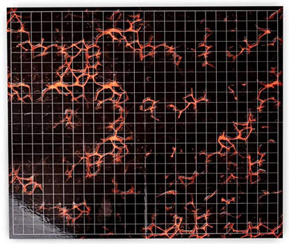 Role-Playing Game Board Mat, Square Grid Terrains, 8 Different terrains, Compatible with Dungeons and Dragons DND Pathfinder RPG, 27 on 23 inches, 1 inch Squares, Foldable & Dry Erase