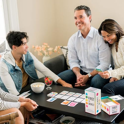 FIRST TO WORST Party Game – The Card Game About How Your Friends and Family Rank Things | Funny Ranking & Guessing Board Game for Friends & Family, Game Nights, Parties & Fun Gift Ideas