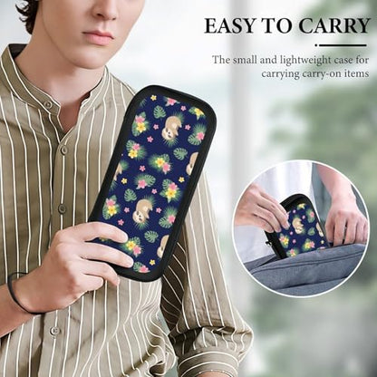 PPIKTC Protective Carrying Case for Switch, Travel Game Console Holder Bag with 15 Game Cartridges, Cute Sloths - color: Design (207)
