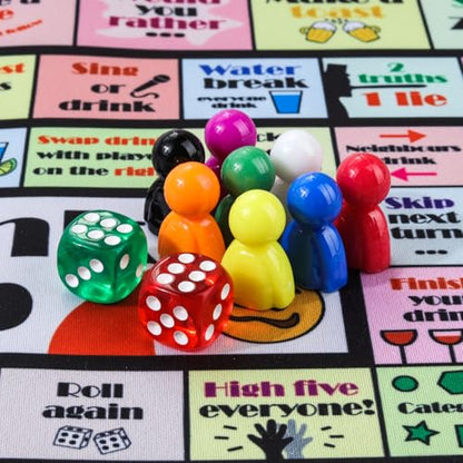 Fofeadm Drinking Board Games for Adults, Rubber Mat Drinking Board Game, Funny Party Interactive Drinking Games for Game Night, Birthday, Family Play or Any Occasion, Age 21+, 2-8 Players