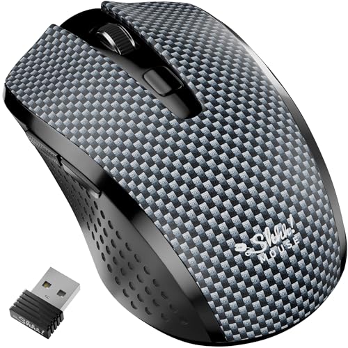 Silent Mouse Wireless – Computer Mouse Wireless, Mouse for Laptop, Mouse USB, Mouse for Chromebook, Mouse Cordless, Mouse Inalambrico, PC Mouse, Computer Mice, Quiet Mouse - color: Gray & Black