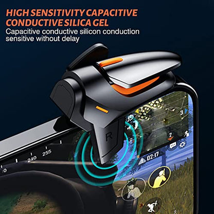 Newseego for PUBG Game Controller Trigger, [1 Pair] New Version Smart Phone Game Controller Gamepad Large Thickness, Sensitive Aim & Shoot PUBG Triggers for iOS/Android-Black. - color: Black -A1