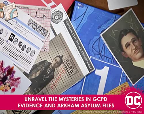 Arkham Asylum Files: Panic in Gotham City Augmented Reality Board Game - Escape Room-esque Batman Mystery with Harley Quinn and The Joker, Family Night - iPhone/iPad Only