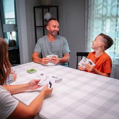 Moose SLAPZI Fast-Matching Card Game, 2-8 Players, Ages 8+ | Match picture to clue & slap down first; 60 clue & 90 picture cards, party game for kids and adults