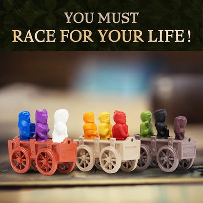 Facade Games Bristol 1350 Deluxe Edition, Strategy & Deceit for 1-9 Players | Ages 14 and Up, Deluxe Upgrades: Metal Coins, Metal Carts & 9 Custom Pawns, Social Deduction - style: Deluxe Bristol 1350