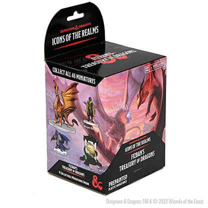 WizKids D&D Icons of The Realms: Fizban's Treasury of Dragons - Booster (Set22) - Contains 4 Miniatures, Pre-Painted, Pre-Assembled, Dungeons & Dragons - style: Booster