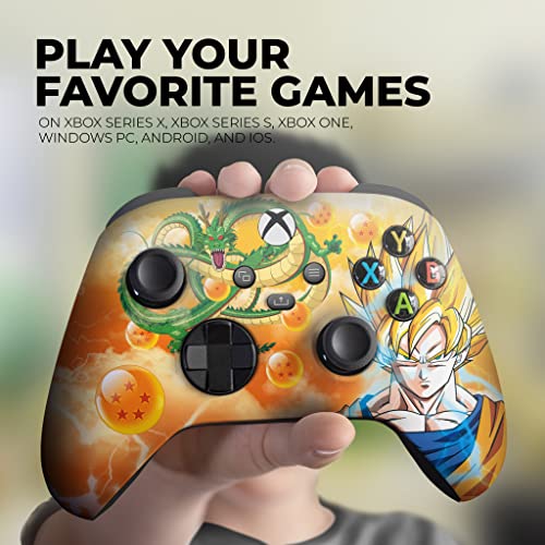 DreamController D. B. Z. Gokku Custom X-box Controller Wireless compatible with X-box One/Series X/S Proudly Customized in USA with Permanent HYDRO-DIP Printing(NOT JUST A SKIN) (MODDED) - color: D. B. Z. Gokku, size: Modded - Front & Back Print