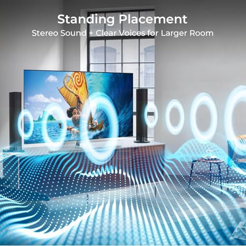 Sound Bar for Smart TV, Soundbar with Bluetooth/ARC/Opt/AUX Connect, Auto Volume Boost, 3 Equalizer Modes, 2 in 1 Detachable Soundbar for TV/PC/Gaming/Projectors - color: Black