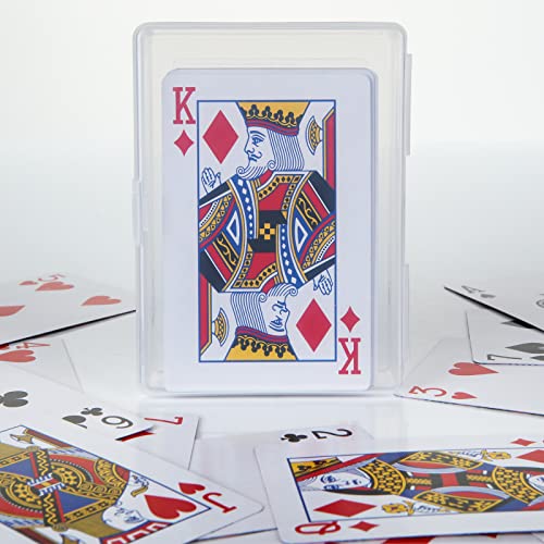 24 Pack Card Deck Box, Clear Plastic Playing Card Case, 1.2mm Thick Snap-Tight Card Storage Box for Standard Playing Cards, Game Cards and Small Parts, 3.8 x 2.7 x 0.82 in - color: 24PCS - 3.8x2.7x0.82 Inch