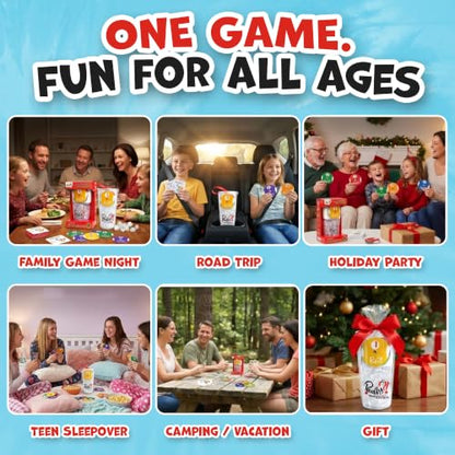 Really?! Games You Think You Know Me Fun Family Card Game for Adults Teens and Kids, 100 Question Cards with 500 Answers, Guessing Game with Number Dials and Score Keeping