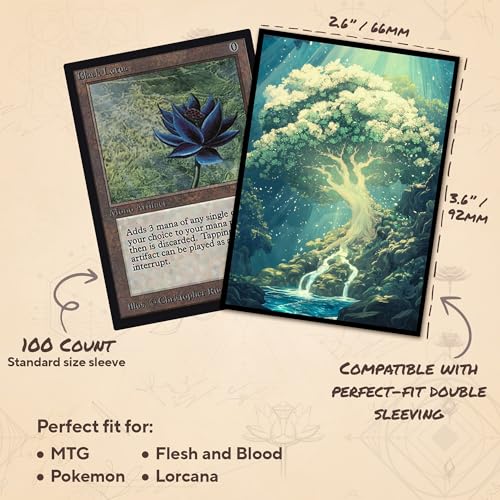 Green-Blue Guild - MTG Card Sleeves, 104ct, Standard Size, Smooth | Perfect for Double Sleeving, Smudge Resistant Matte Back, Standard 66x92mm - Compatible with Magic The Gathering & TCG Cards - color: Simic